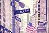 Wall Street and Broad Street signs, New York City, USA.