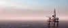 Offshore drilling rig on the sea. Oil platform