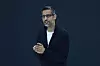 Sundar Pichai taler på scenen under Google I/O i Mountain View